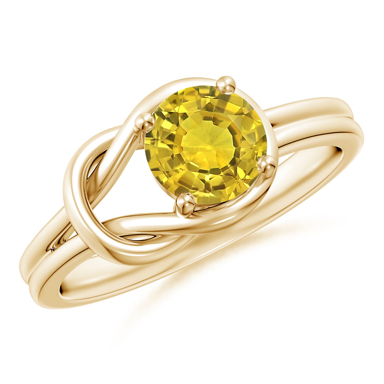 AAAA - Yellow Sapphire / 1 CT / 14 KT Yellow Gold