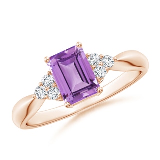 Emerald Cut A Amethyst