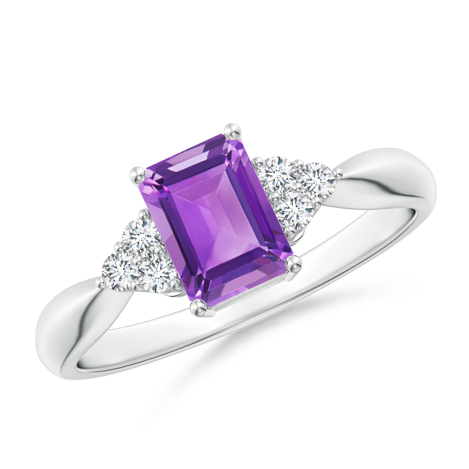 AA - Amethyst / 1.07 CT / 14 KT White Gold