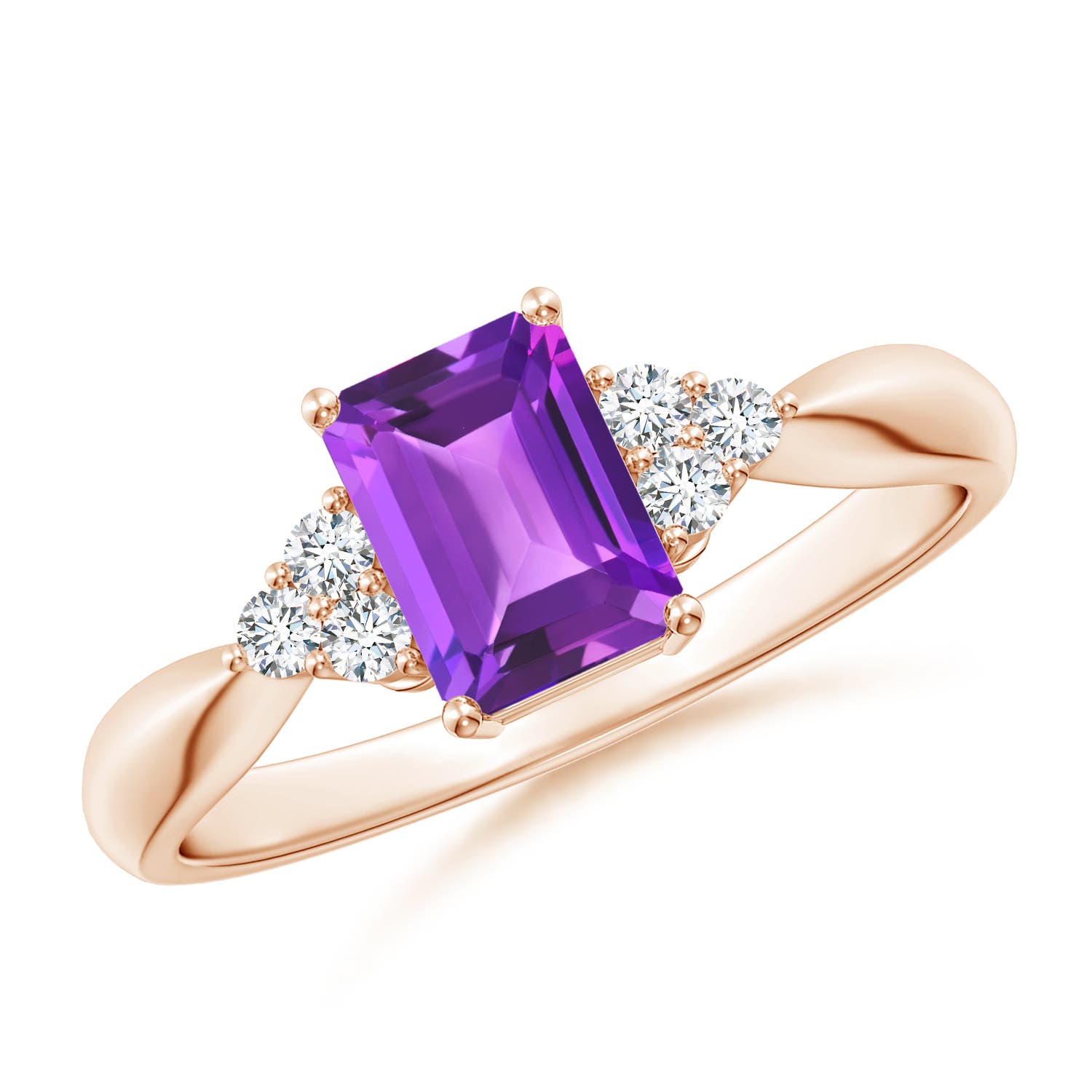 AAA - Amethyst / 1.07 CT / 14 KT Rose Gold