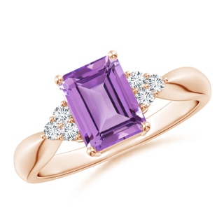 Emerald Cut A Amethyst