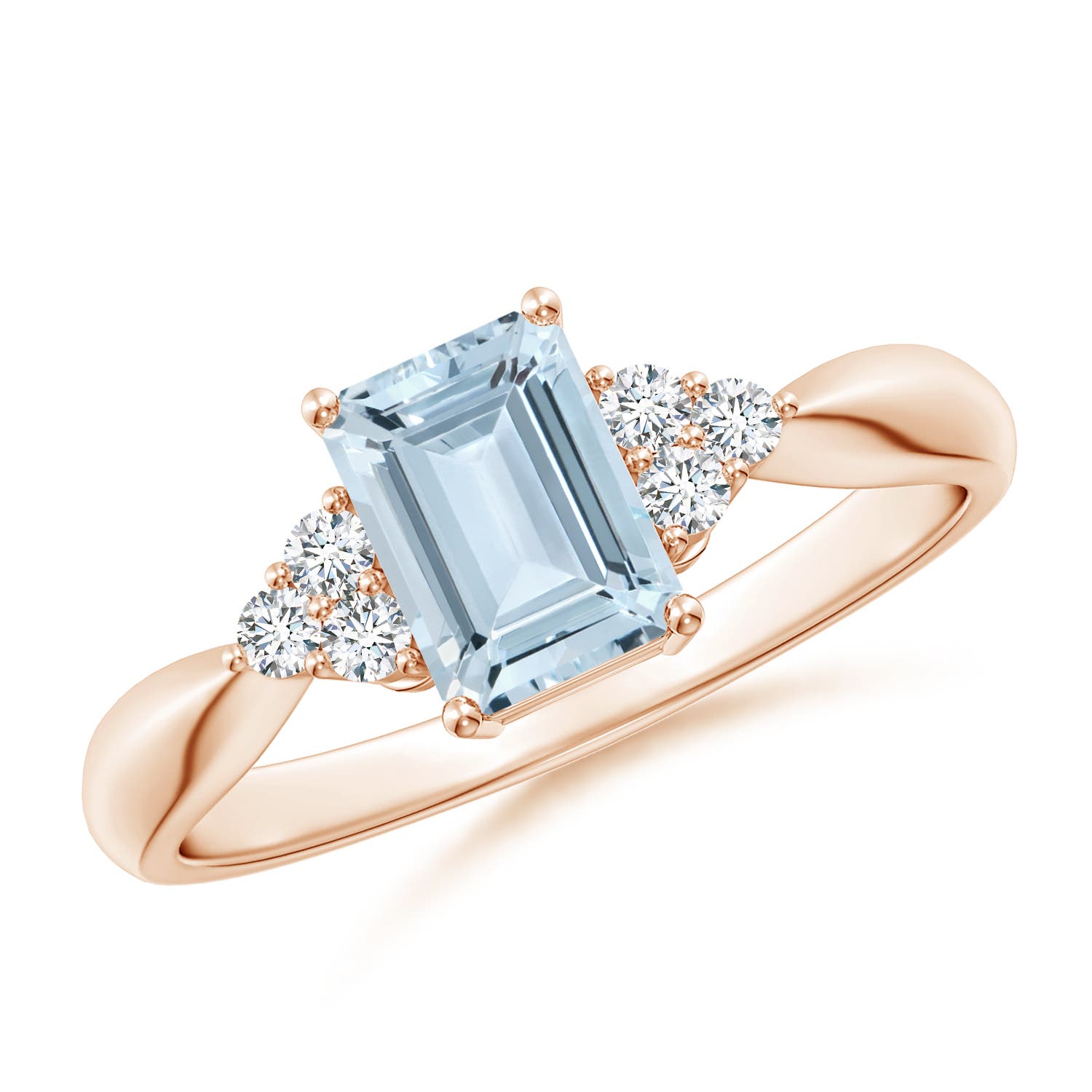 A - Aquamarine / 0.97 CT / 14 KT Rose Gold