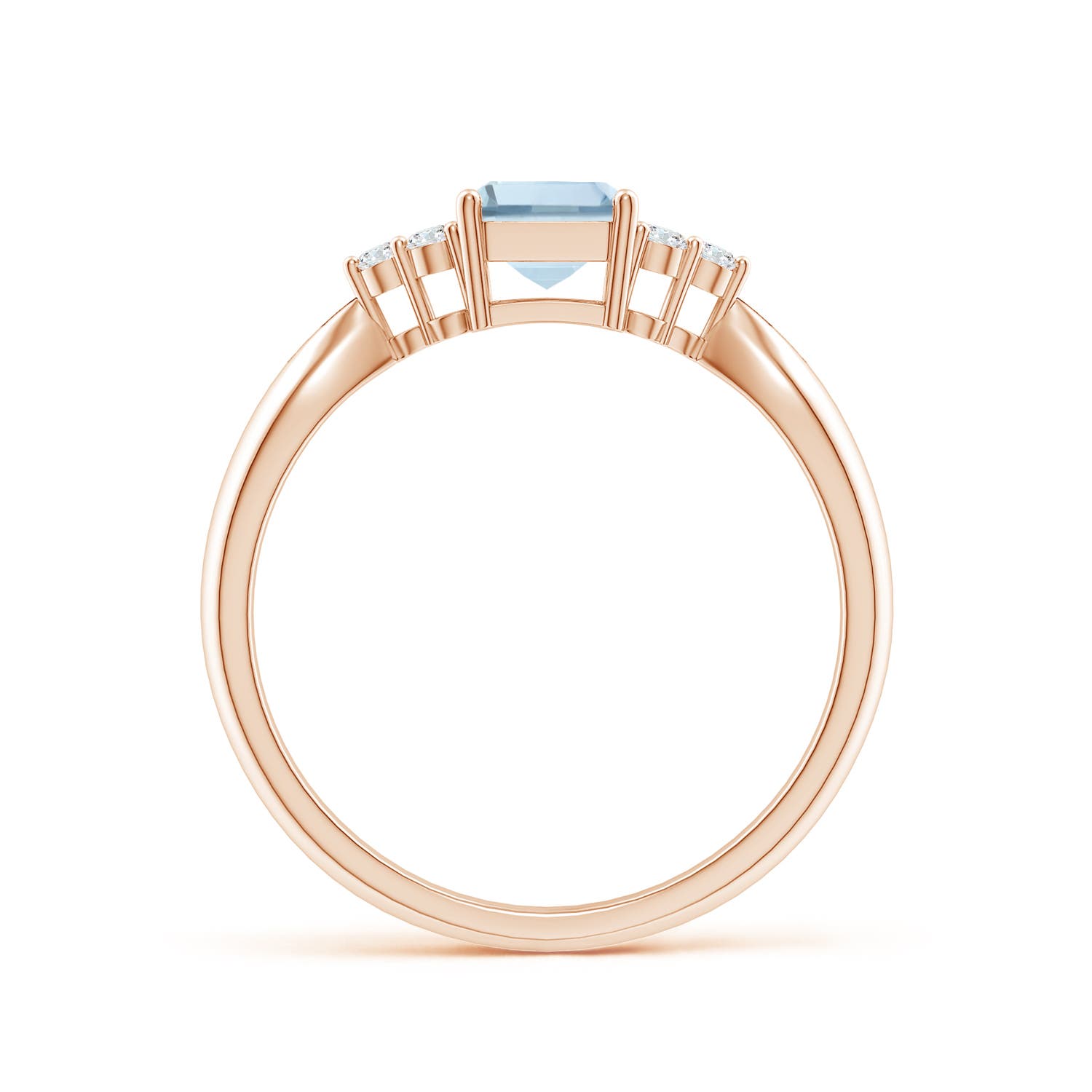 A - Aquamarine / 0.97 CT / 14 KT Rose Gold