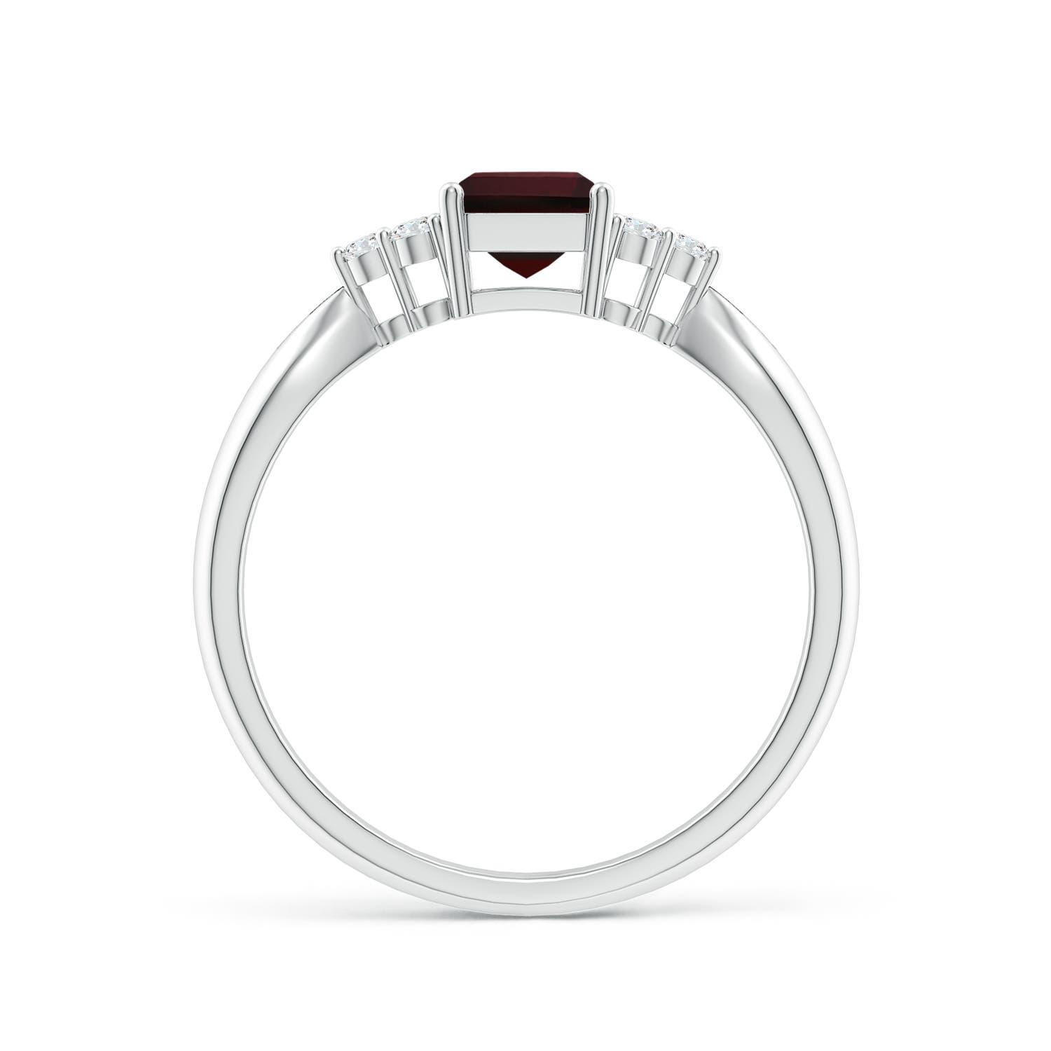 A - Garnet / 1.37 CT / 14 KT White Gold