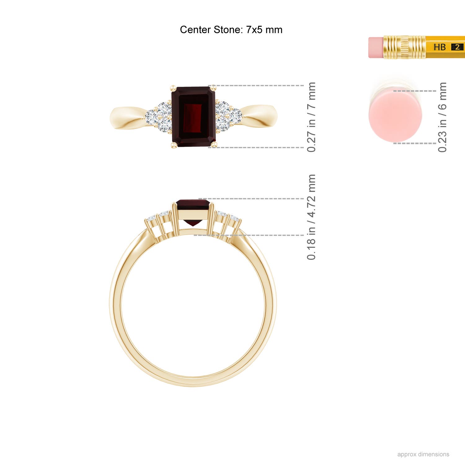 A - Garnet / 1.37 CT / 14 KT Yellow Gold