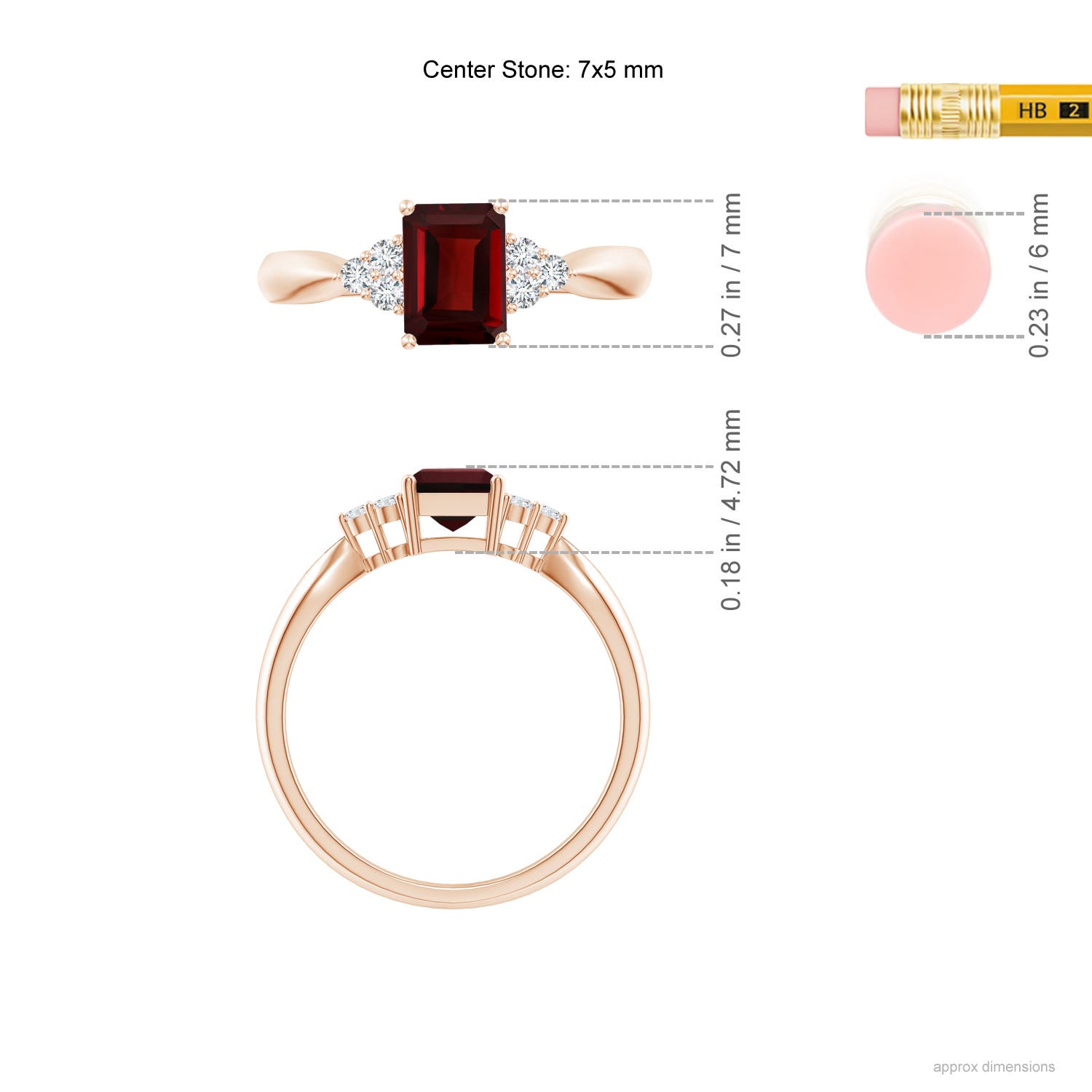 AAA - Garnet / 1.37 CT / 14 KT Rose Gold