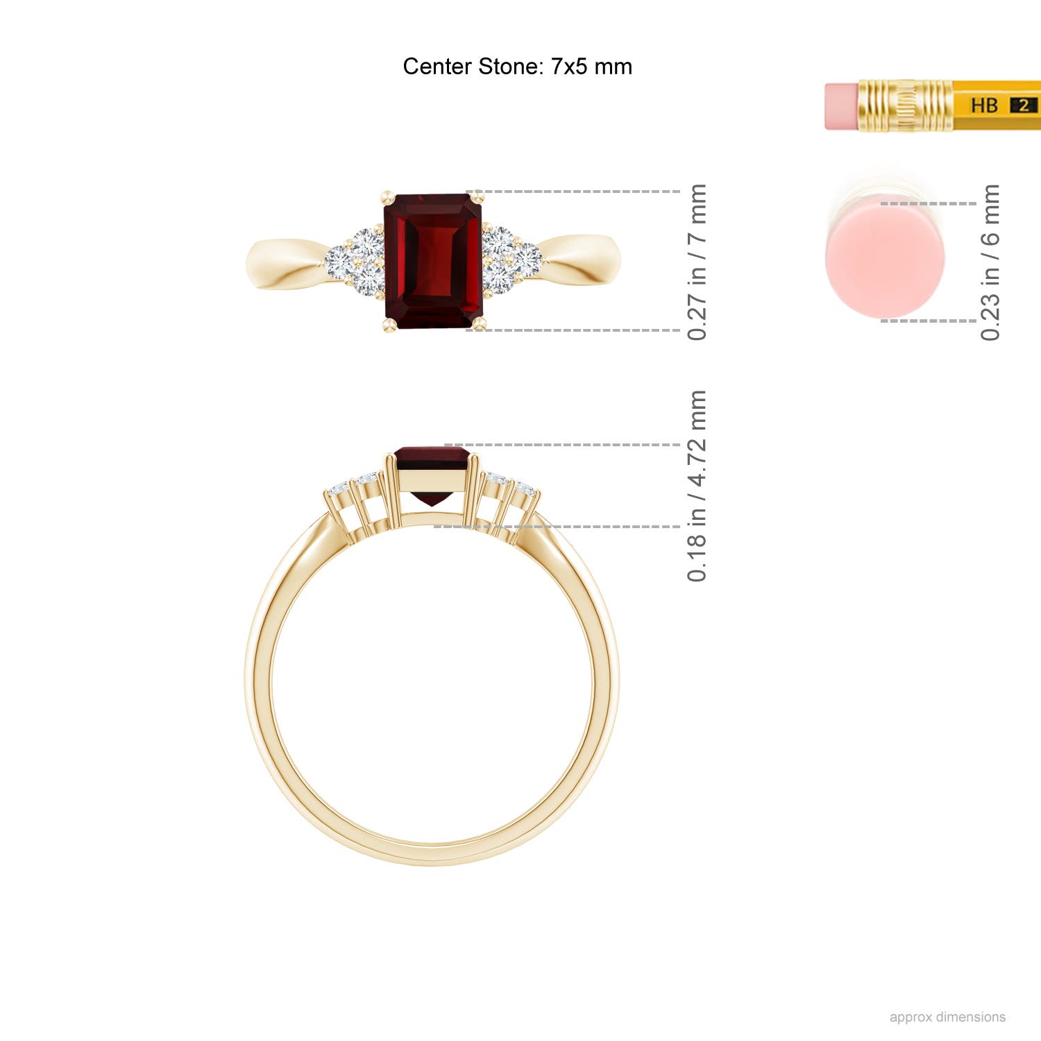 AAA - Garnet / 1.37 CT / 14 KT Yellow Gold