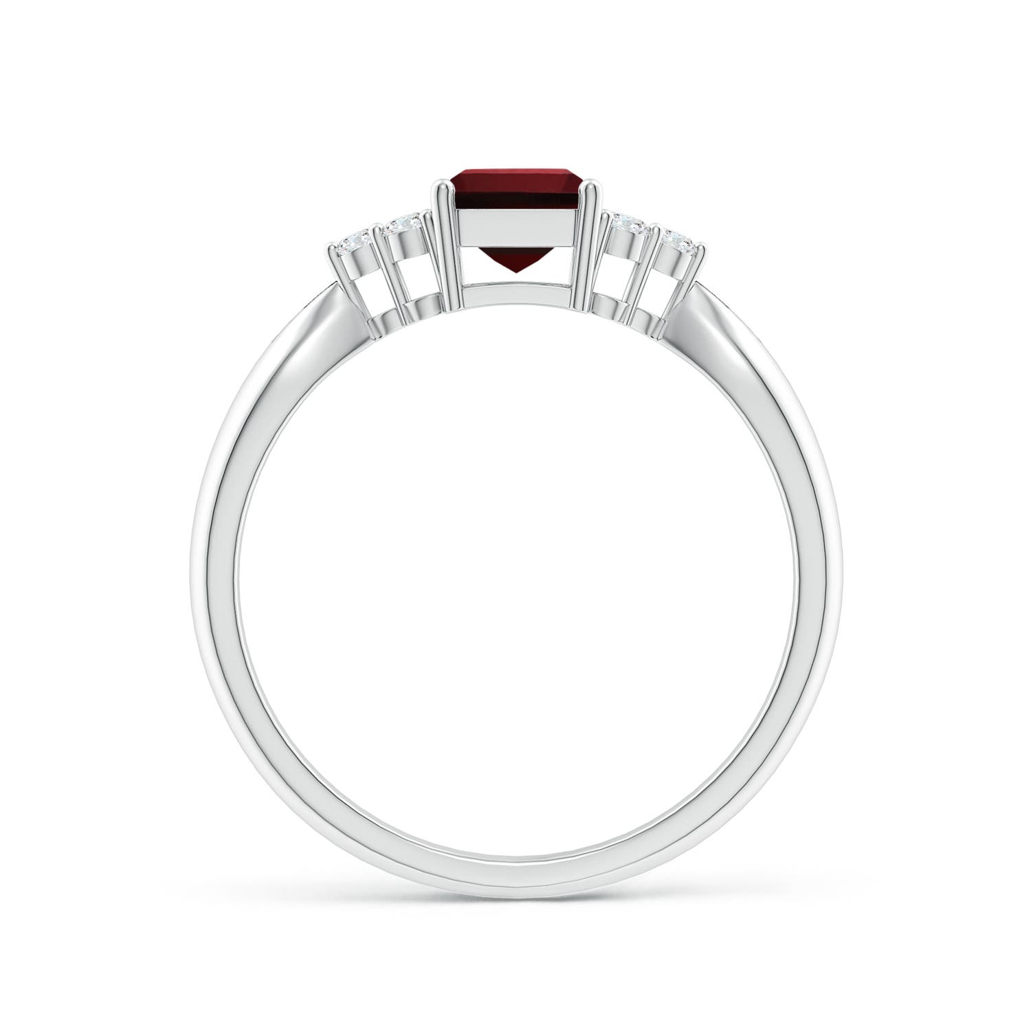 AAAA - Garnet / 1.37 CT / 14 KT White Gold