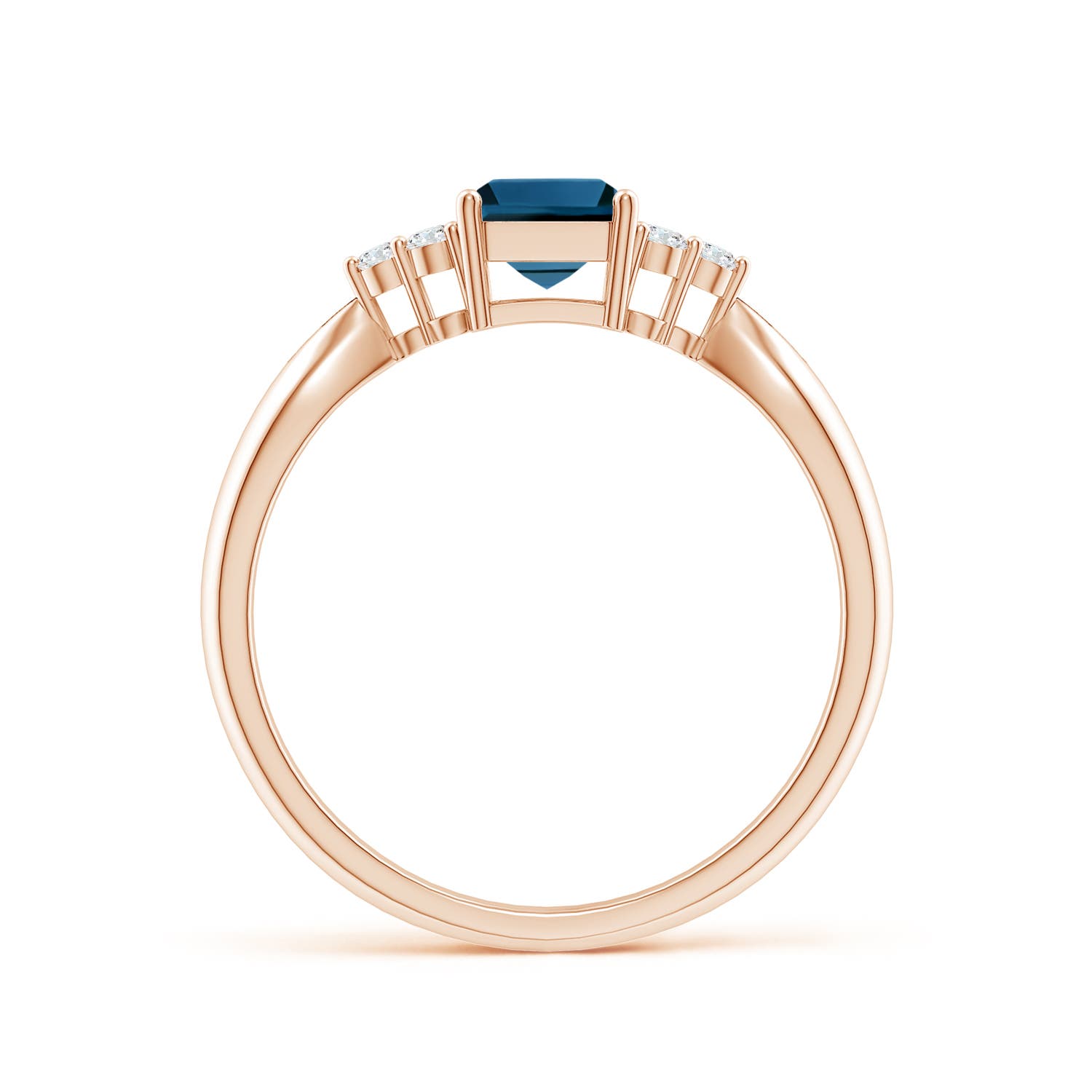 AAA - London Blue Topaz / 1.37 CT / 14 KT Rose Gold