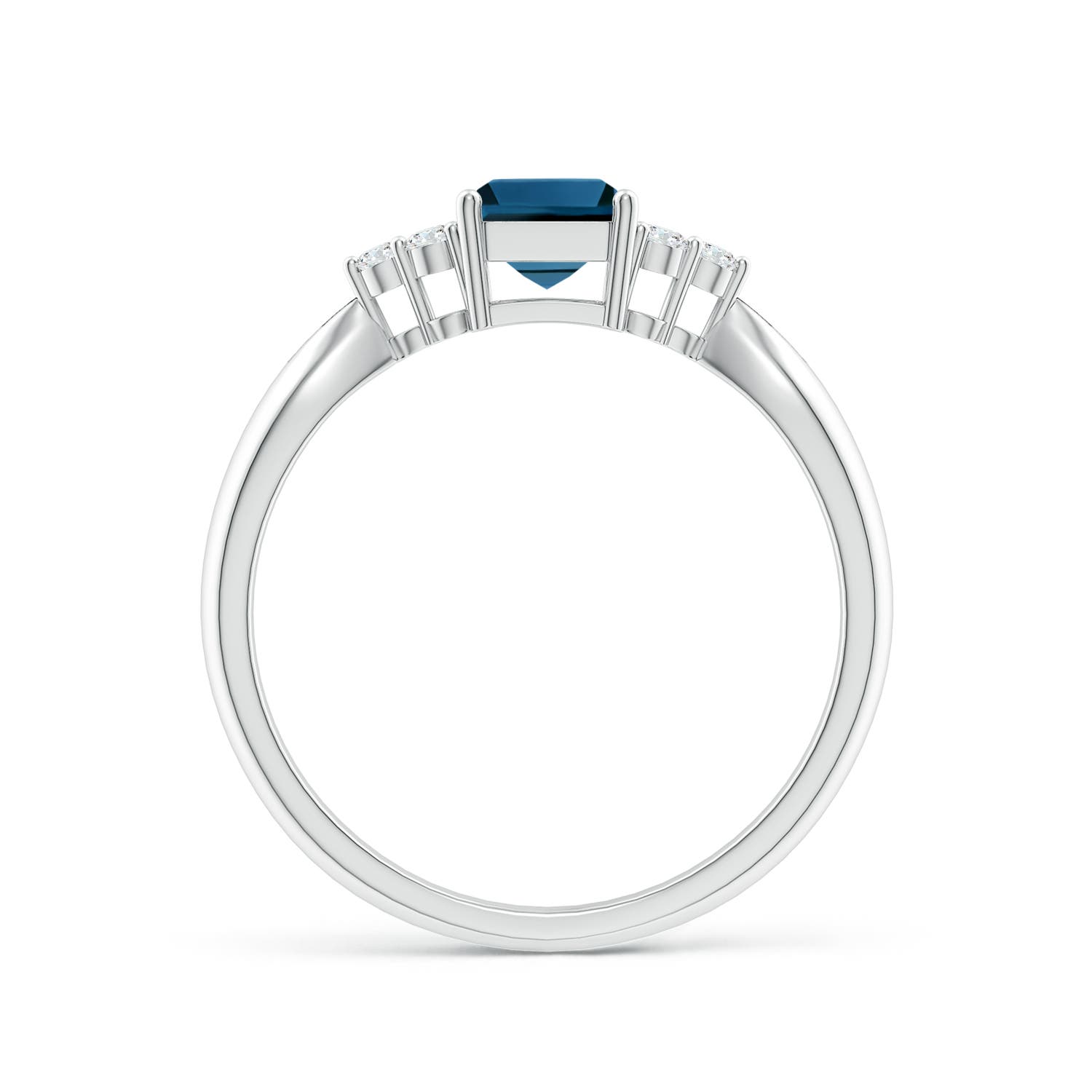 AAA - London Blue Topaz / 1.37 CT / 14 KT White Gold