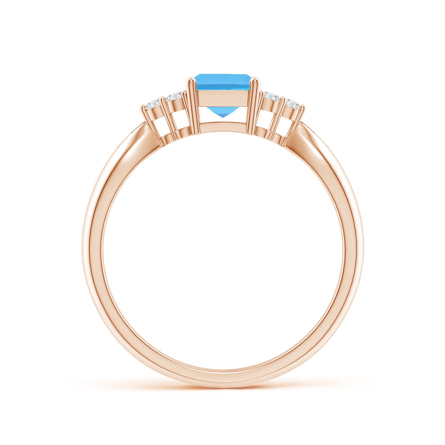 AA - Swiss Blue Topaz / 1.37 CT / 14 KT Rose Gold