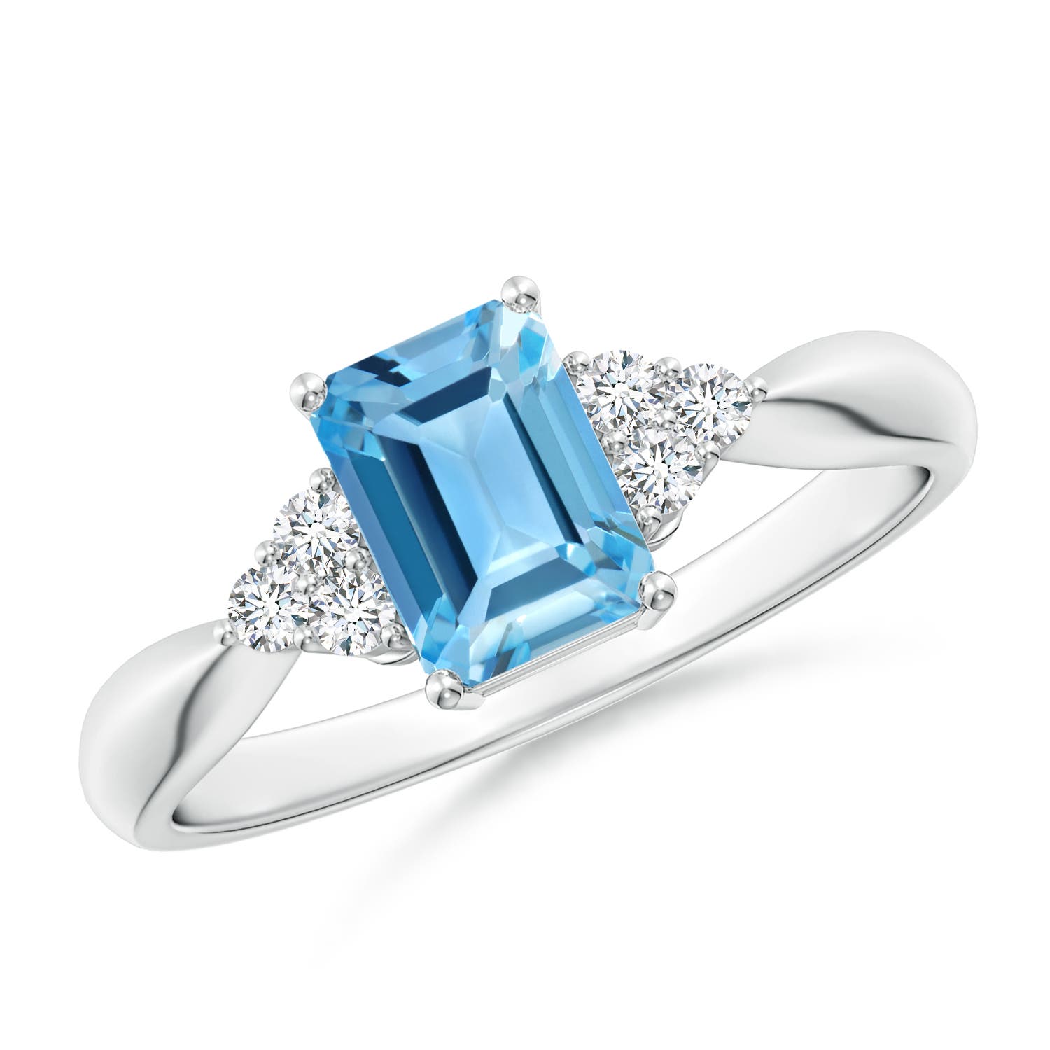 AA - Swiss Blue Topaz / 1.37 CT / 14 KT White Gold