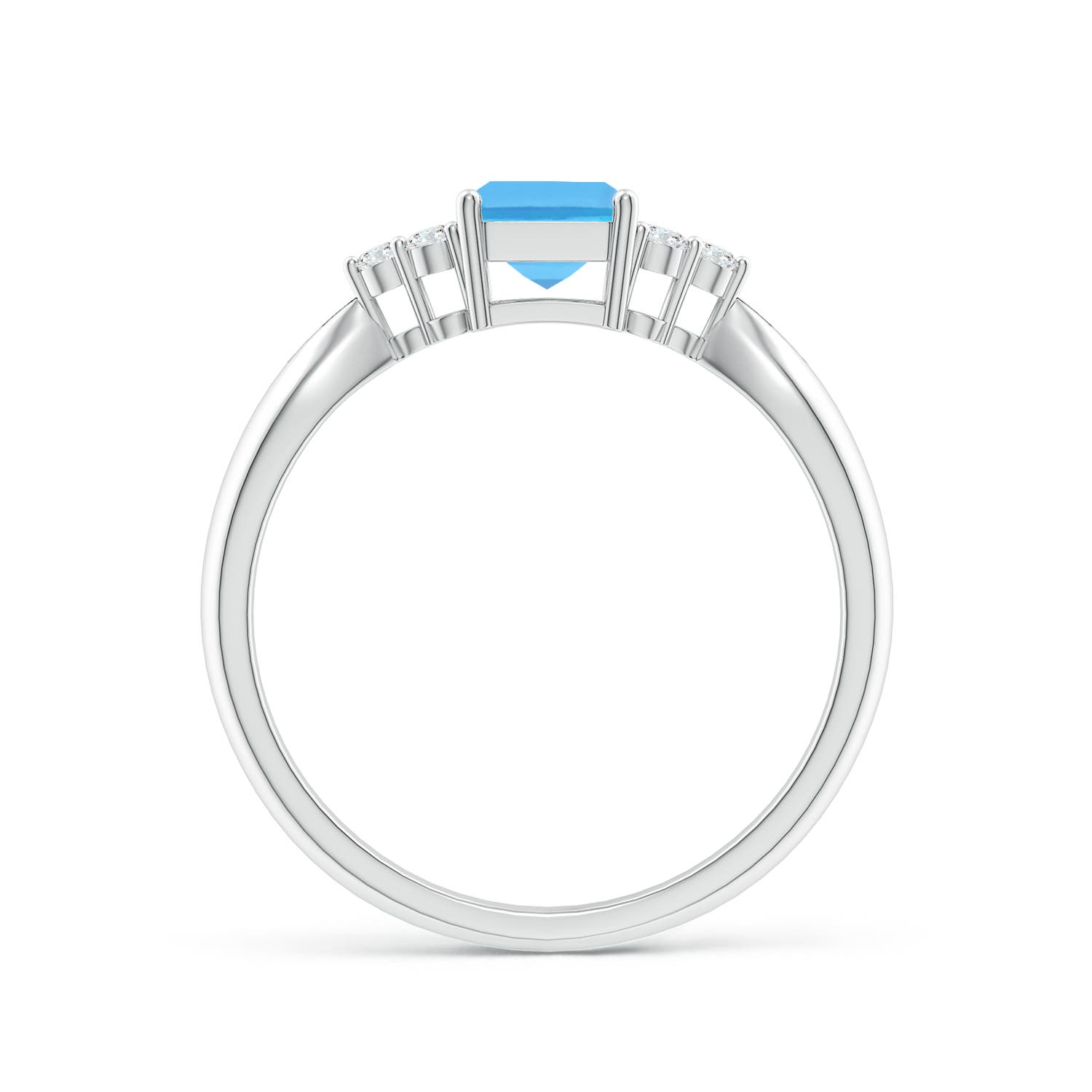 AA - Swiss Blue Topaz / 1.37 CT / 14 KT White Gold