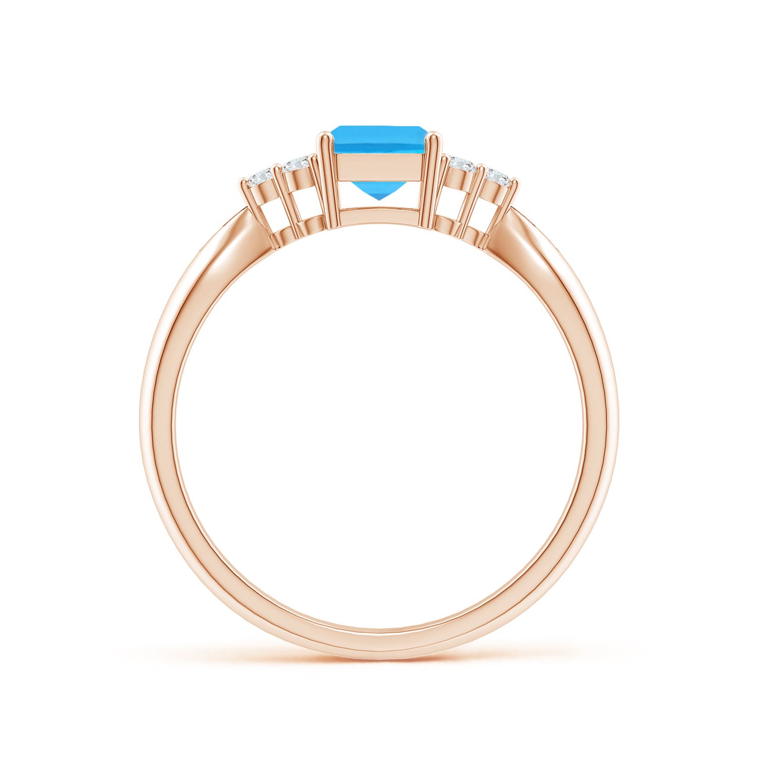 AAA - Swiss Blue Topaz / 1.37 CT / 14 KT Rose Gold