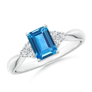 Emerald Cut AAAA Swiss Blue Topaz