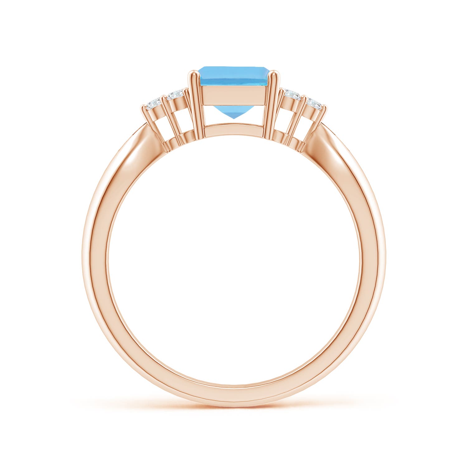 A - Swiss Blue Topaz / 2.12 CT / 14 KT Rose Gold