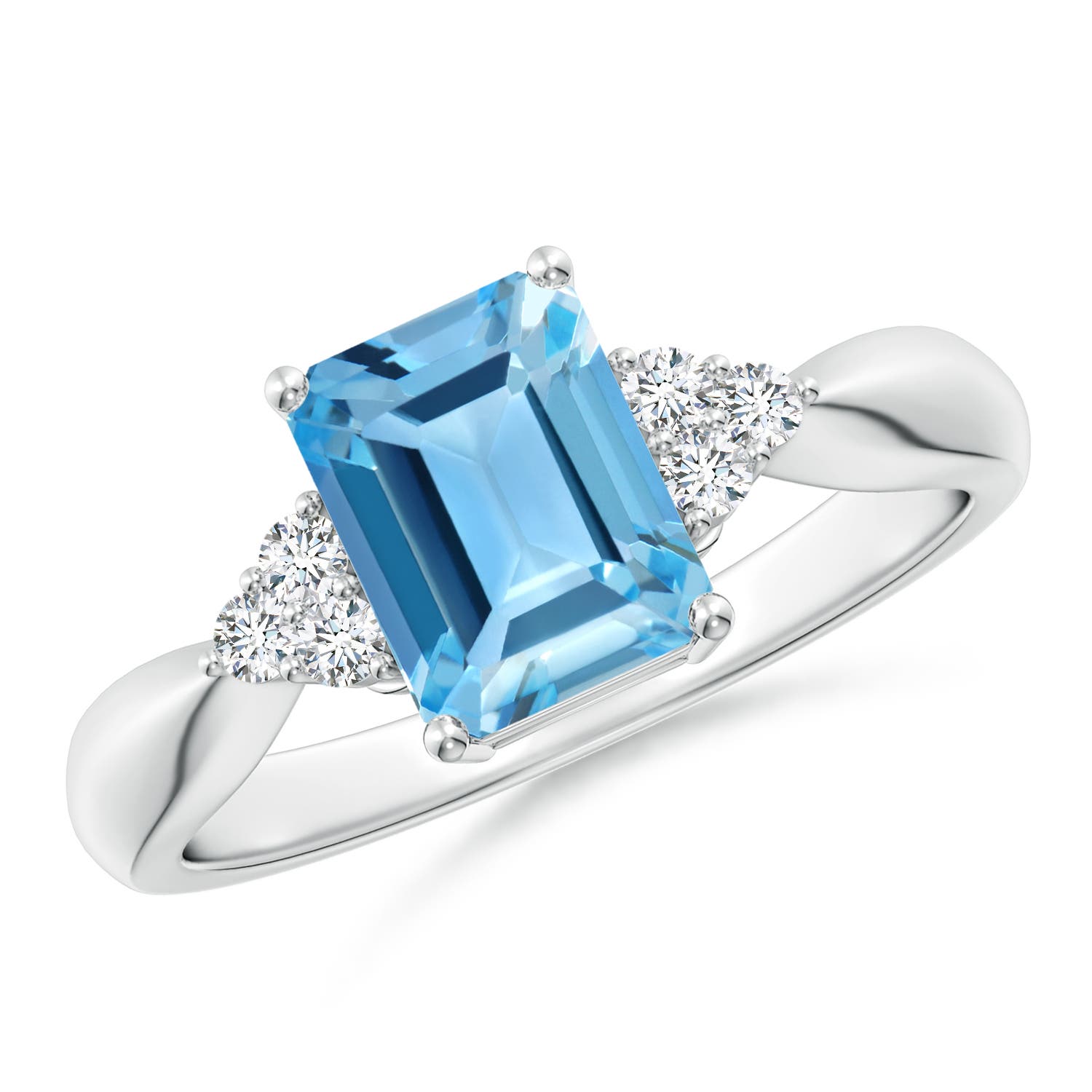 AA - Swiss Blue Topaz / 2.12 CT / 14 KT White Gold