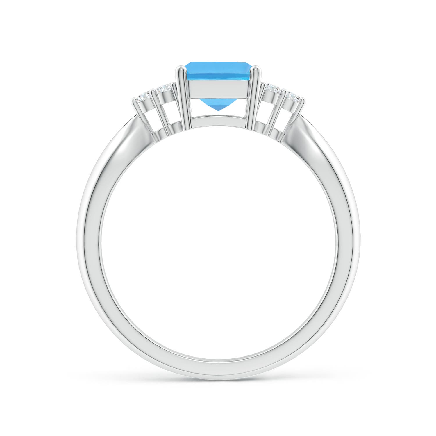 AA - Swiss Blue Topaz / 2.12 CT / 14 KT White Gold