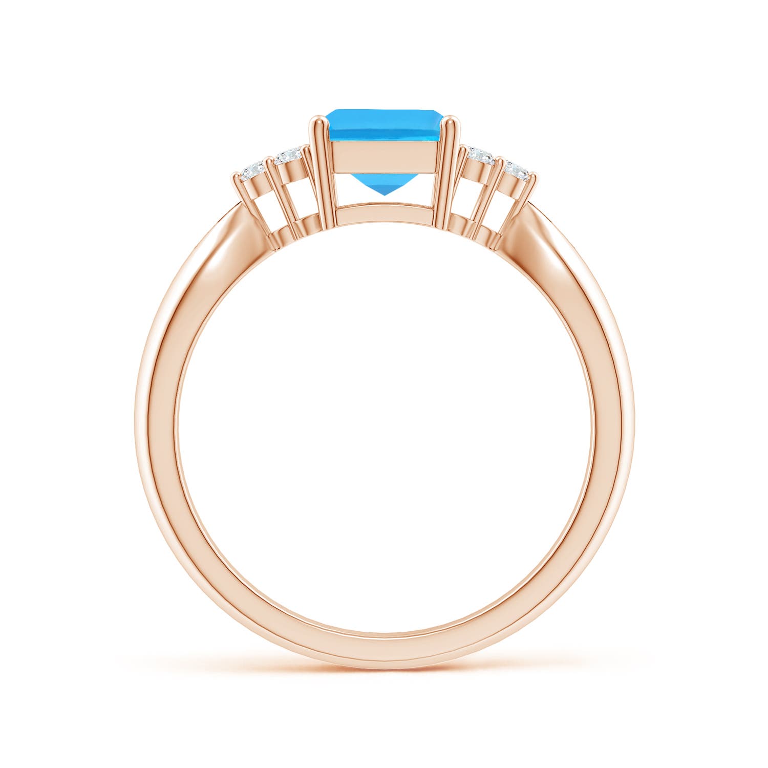 AAA - Swiss Blue Topaz / 2.12 CT / 14 KT Rose Gold