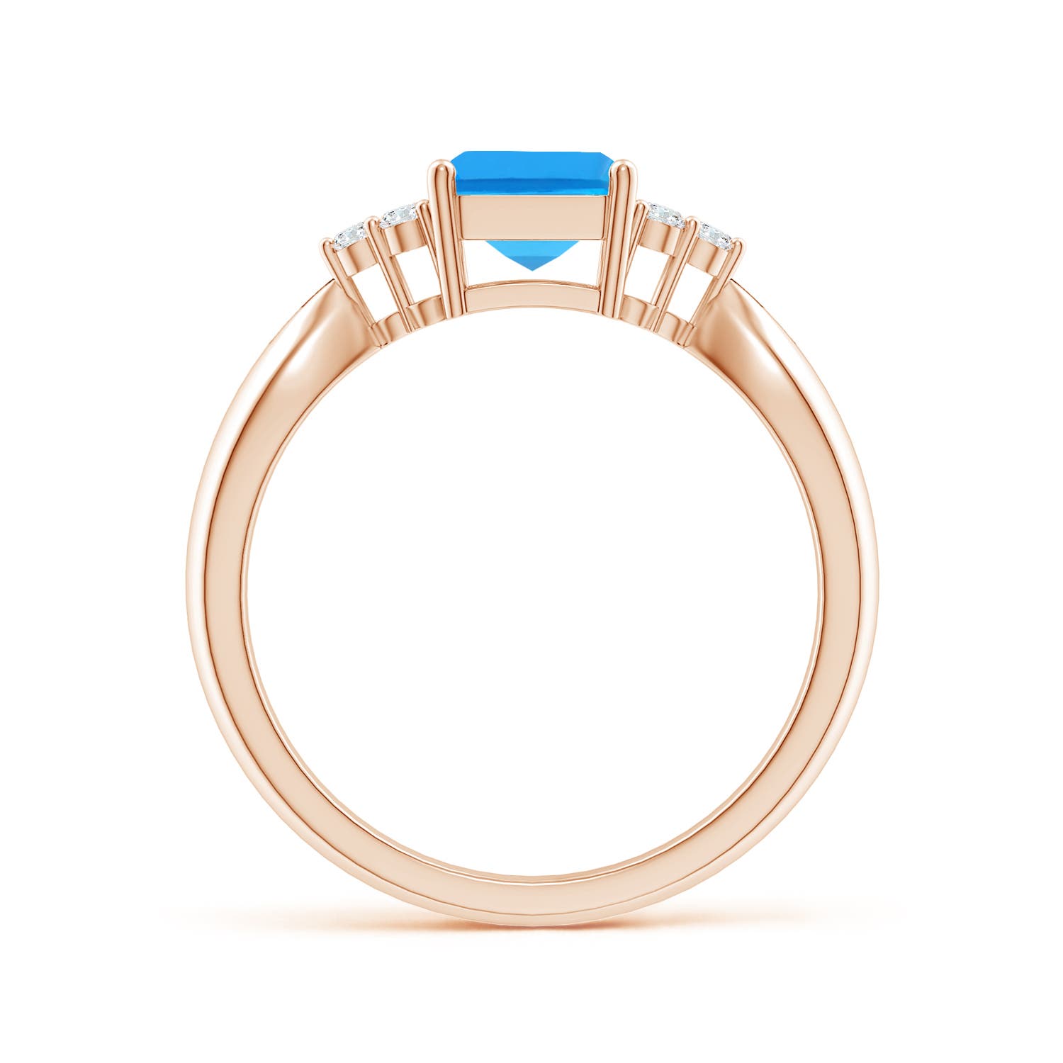 AAAA - Swiss Blue Topaz / 2.12 CT / 14 KT Rose Gold