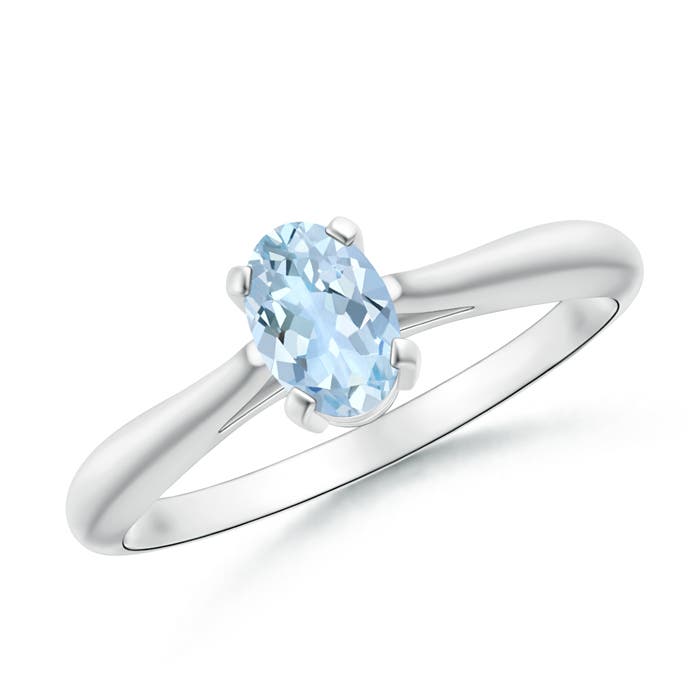 AA - Aquamarine / 0.4 CT / 14 KT White Gold