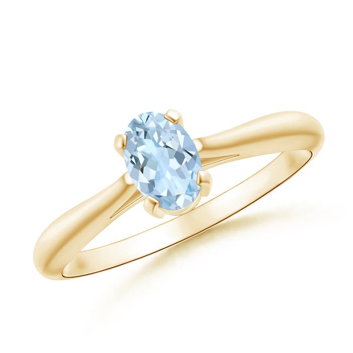 AA - Aquamarine / 0.4 CT / 14 KT Yellow Gold