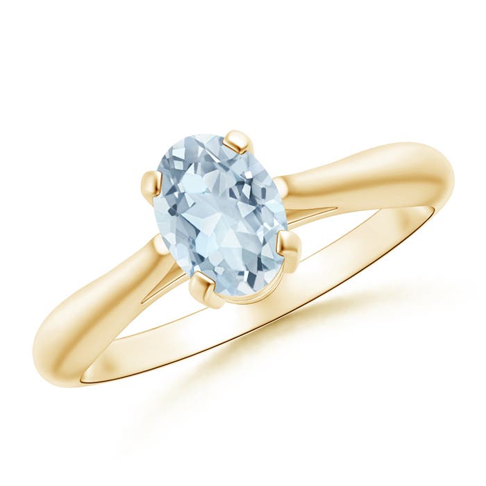 A - Aquamarine / 0.6 CT / 14 KT Yellow Gold