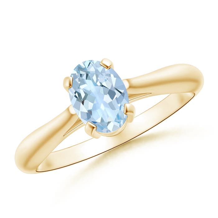 AA - Aquamarine / 0.6 CT / 14 KT Yellow Gold