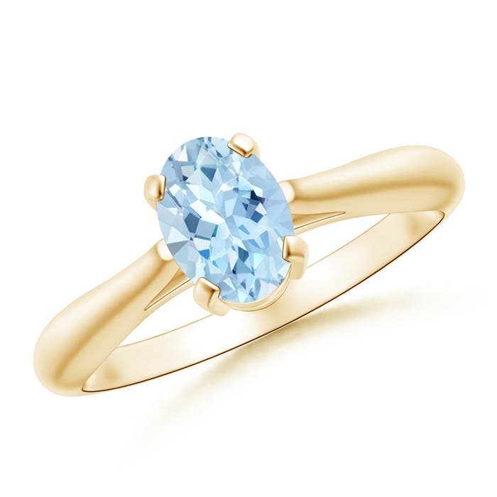 AAA - Aquamarine / 0.6 CT / 14 KT Yellow Gold