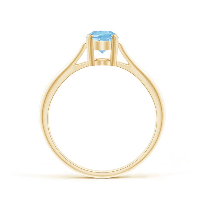 AAAA - Aquamarine / 0.6 CT / 14 KT Yellow Gold