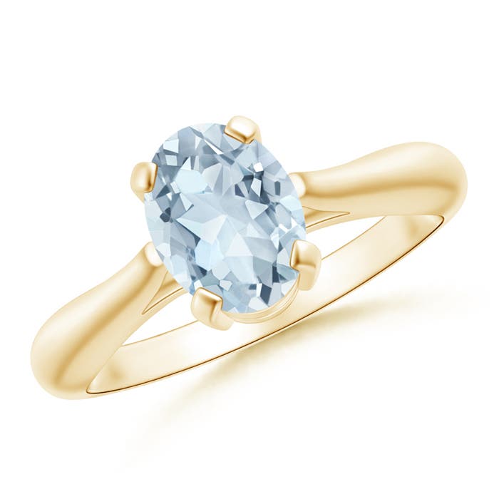 A - Aquamarine / 1 CT / 14 KT Yellow Gold