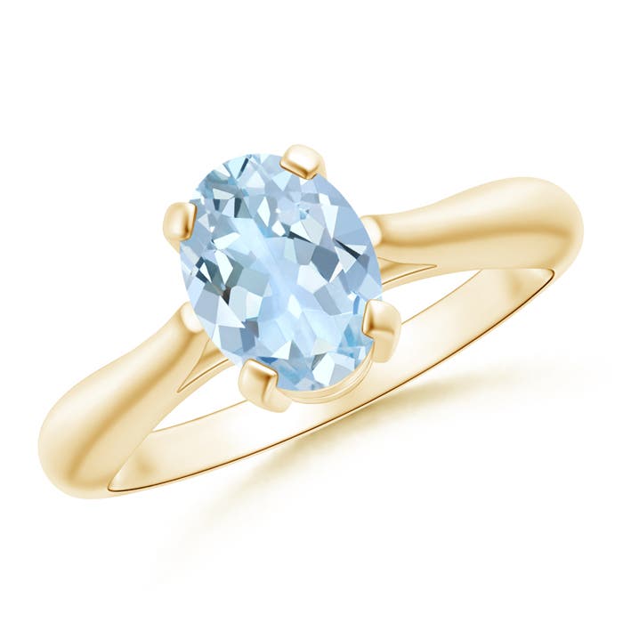 AA - Aquamarine / 1 CT / 14 KT Yellow Gold