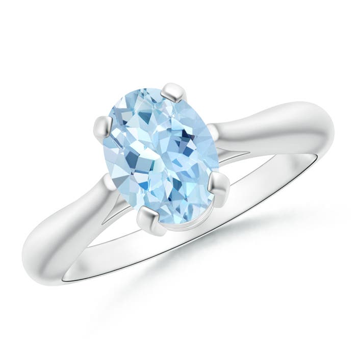 AAA - Aquamarine / 1 CT / 14 KT White Gold