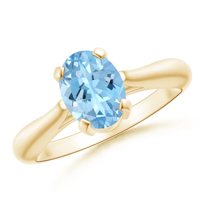 AAAA - Aquamarine / 1 CT / 14 KT Yellow Gold