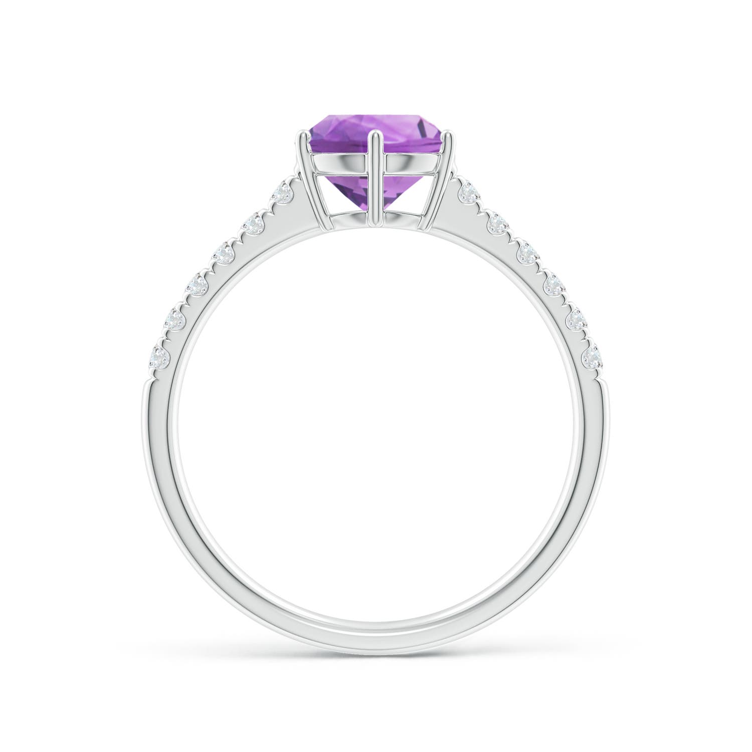 A - Amethyst / 1.4 CT / 14 KT White Gold