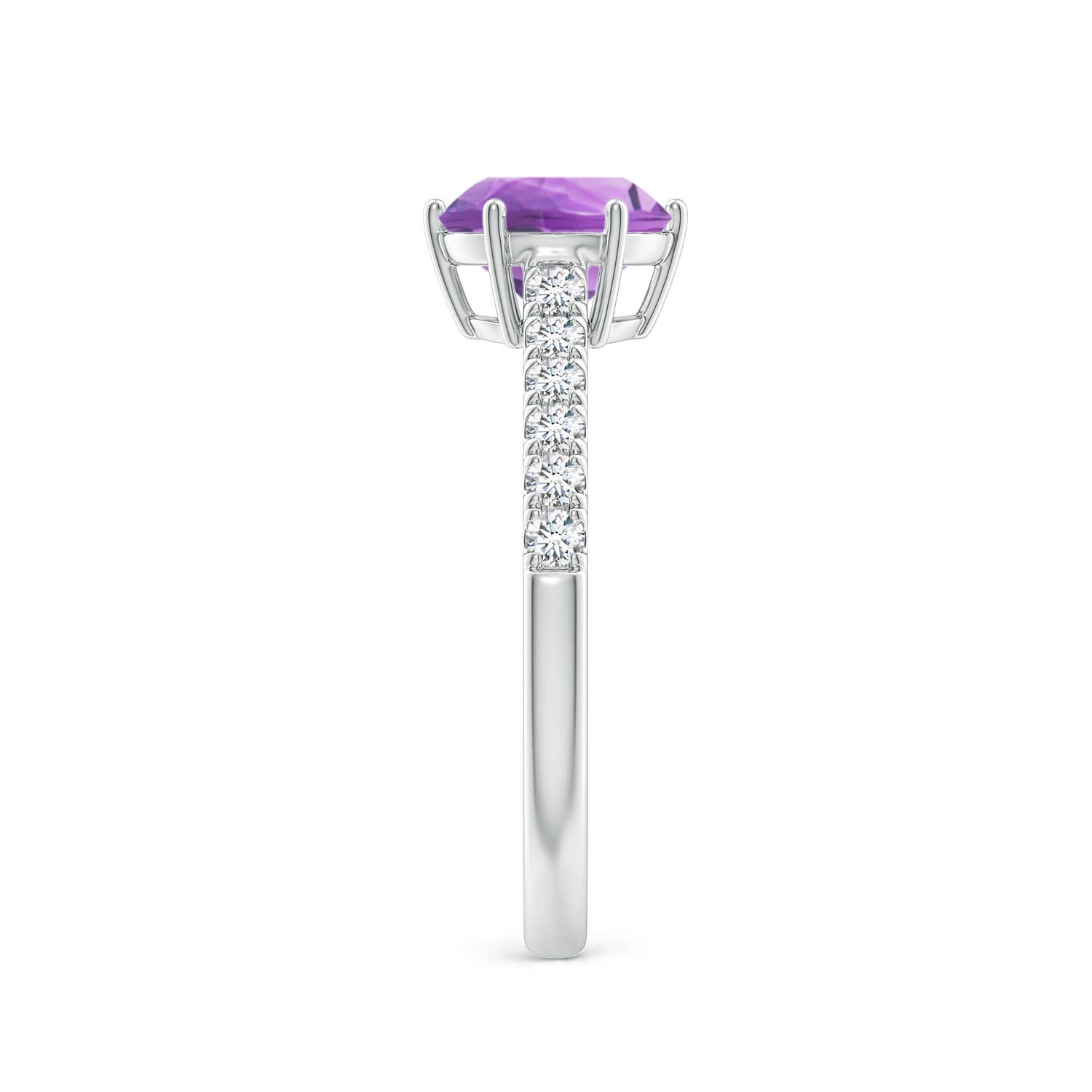 A - Amethyst / 1.4 CT / 14 KT White Gold