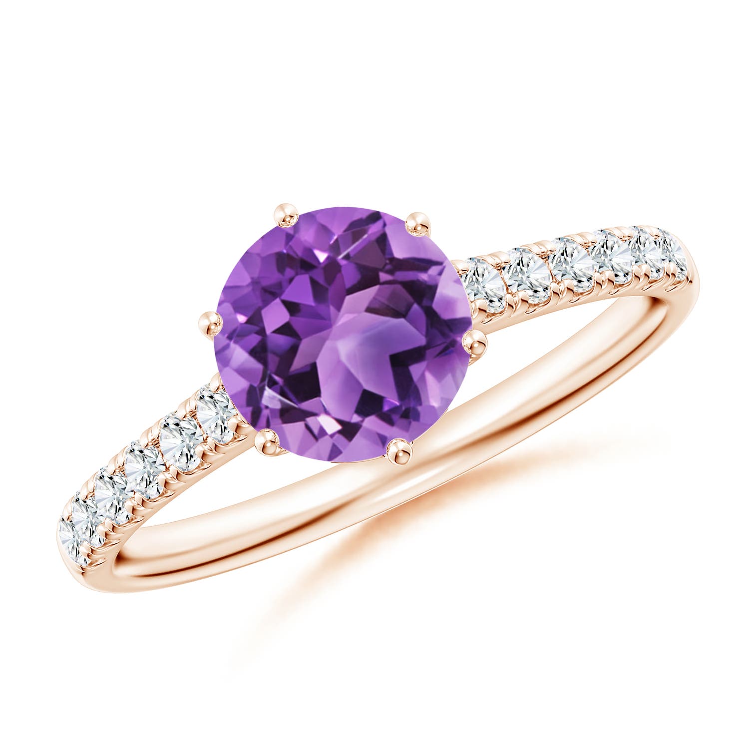 AA - Amethyst / 1.4 CT / 14 KT Rose Gold