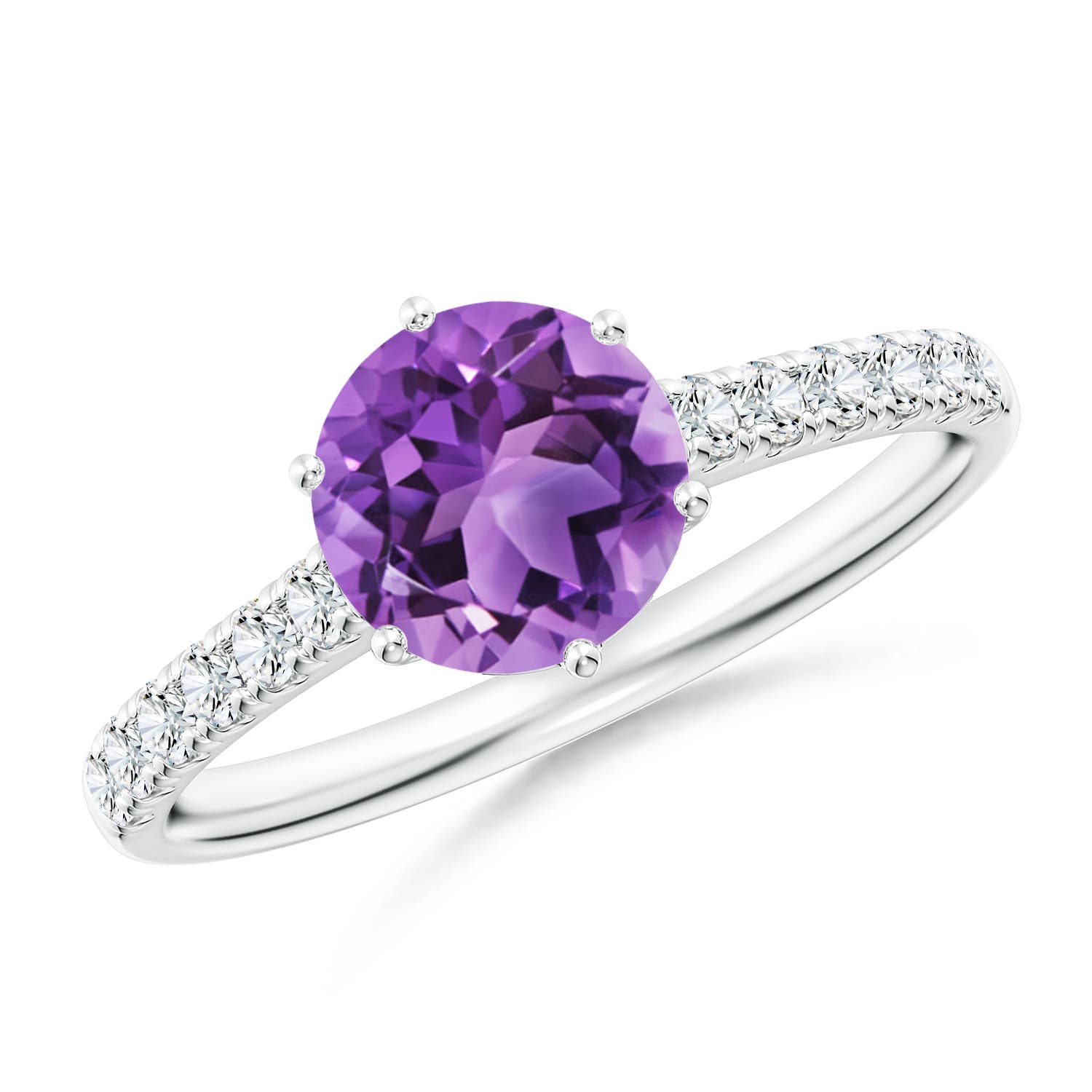 AA - Amethyst / 1.4 CT / 14 KT White Gold