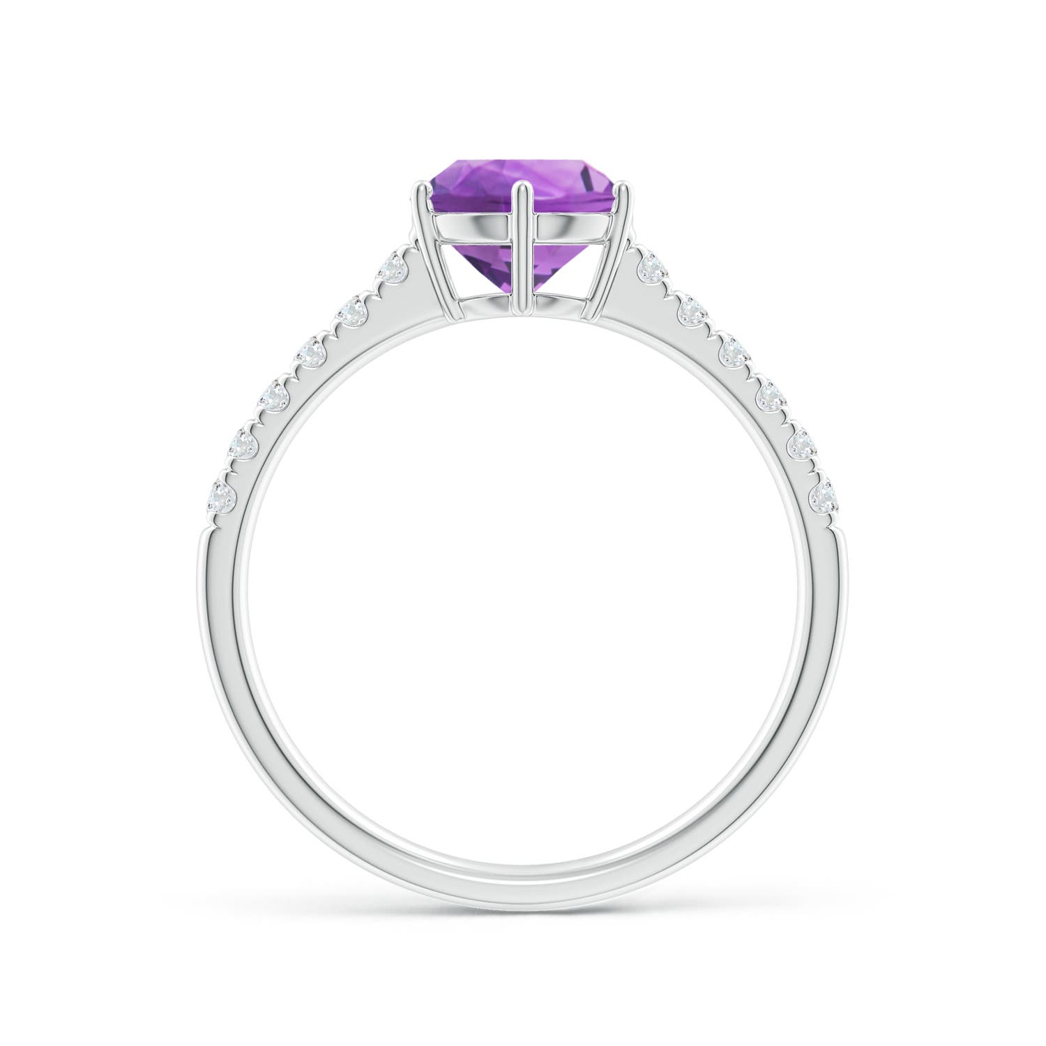 AA - Amethyst / 1.4 CT / 14 KT White Gold