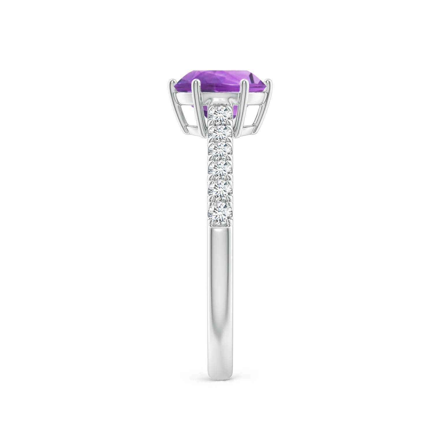 AA - Amethyst / 1.4 CT / 14 KT White Gold