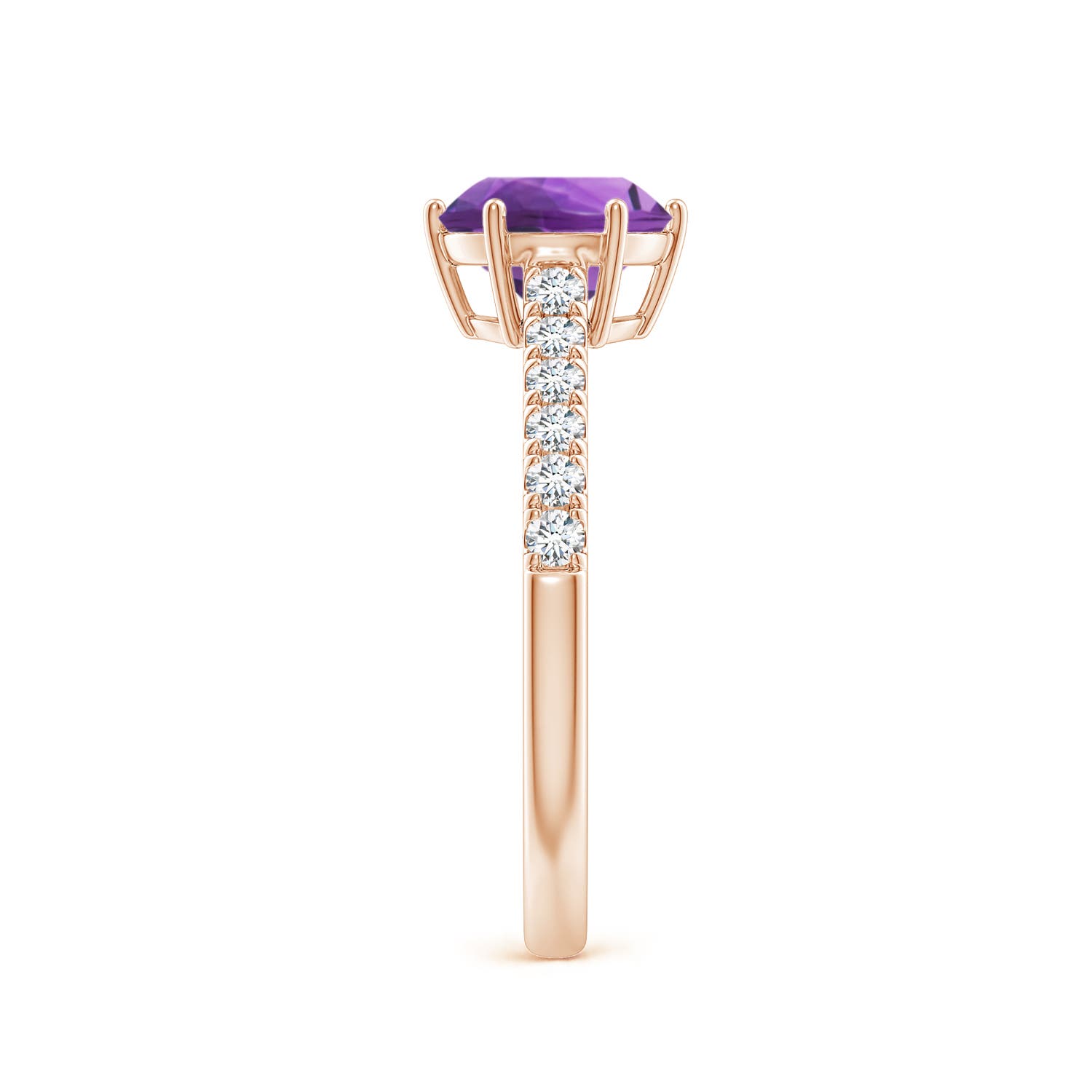 AAA - Amethyst / 1.4 CT / 14 KT Rose Gold