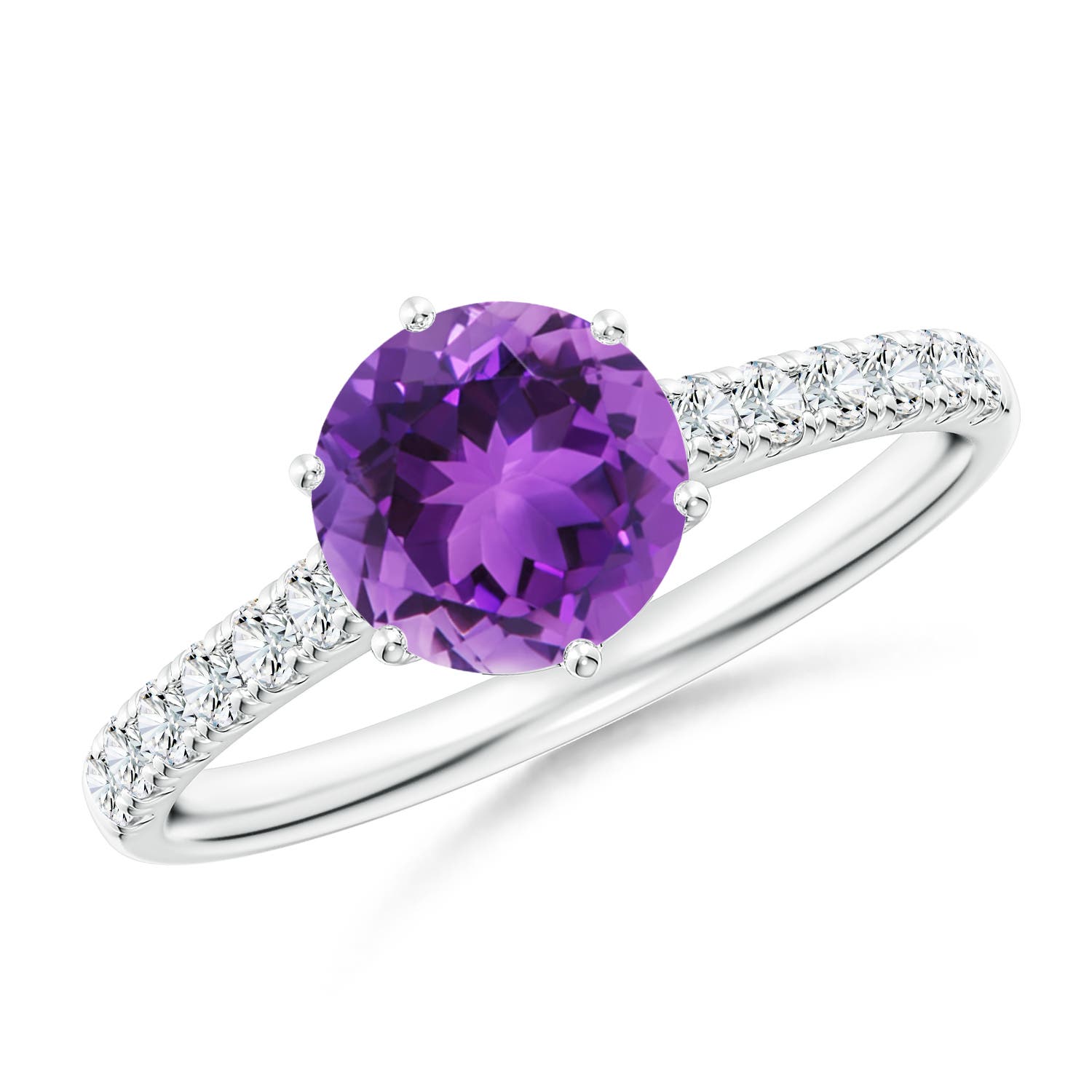 AAA - Amethyst / 1.4 CT / 14 KT White Gold