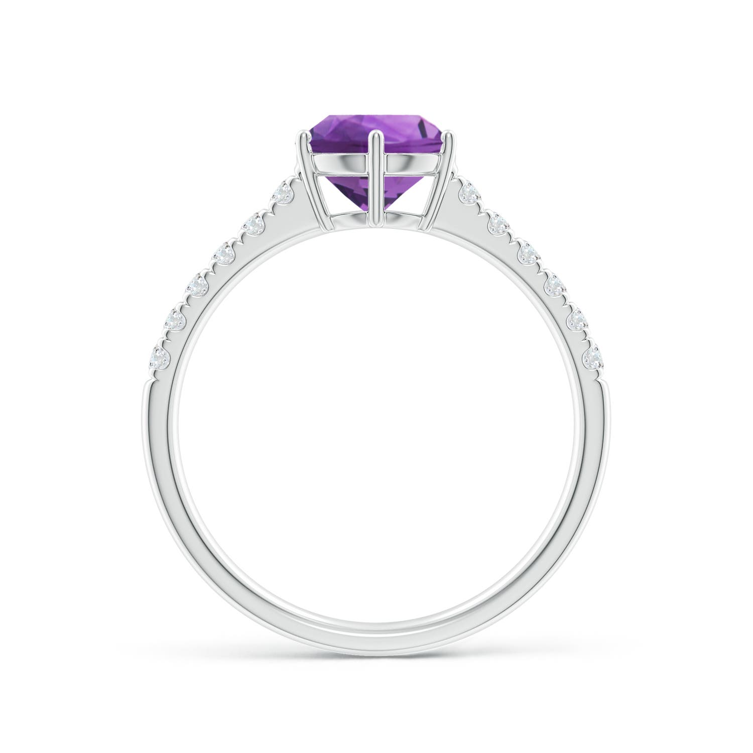 AAA - Amethyst / 1.4 CT / 14 KT White Gold