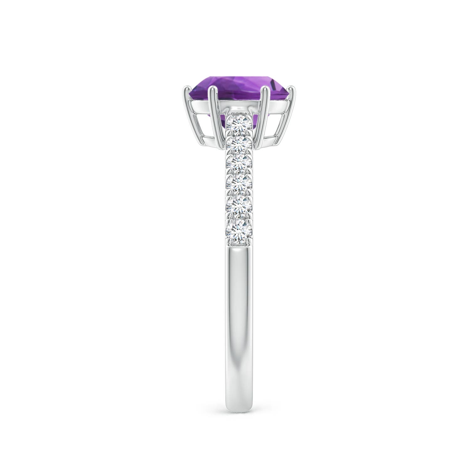 AAA - Amethyst / 1.4 CT / 14 KT White Gold