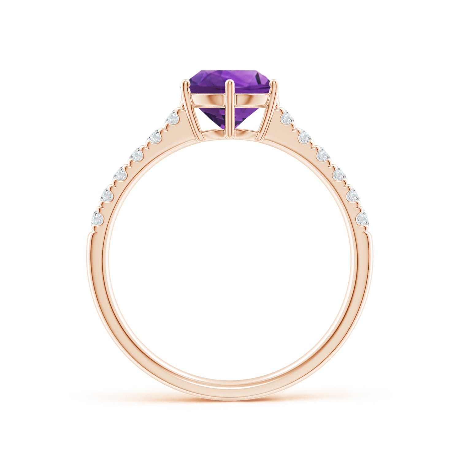 AAAA - Amethyst / 1.4 CT / 14 KT Rose Gold