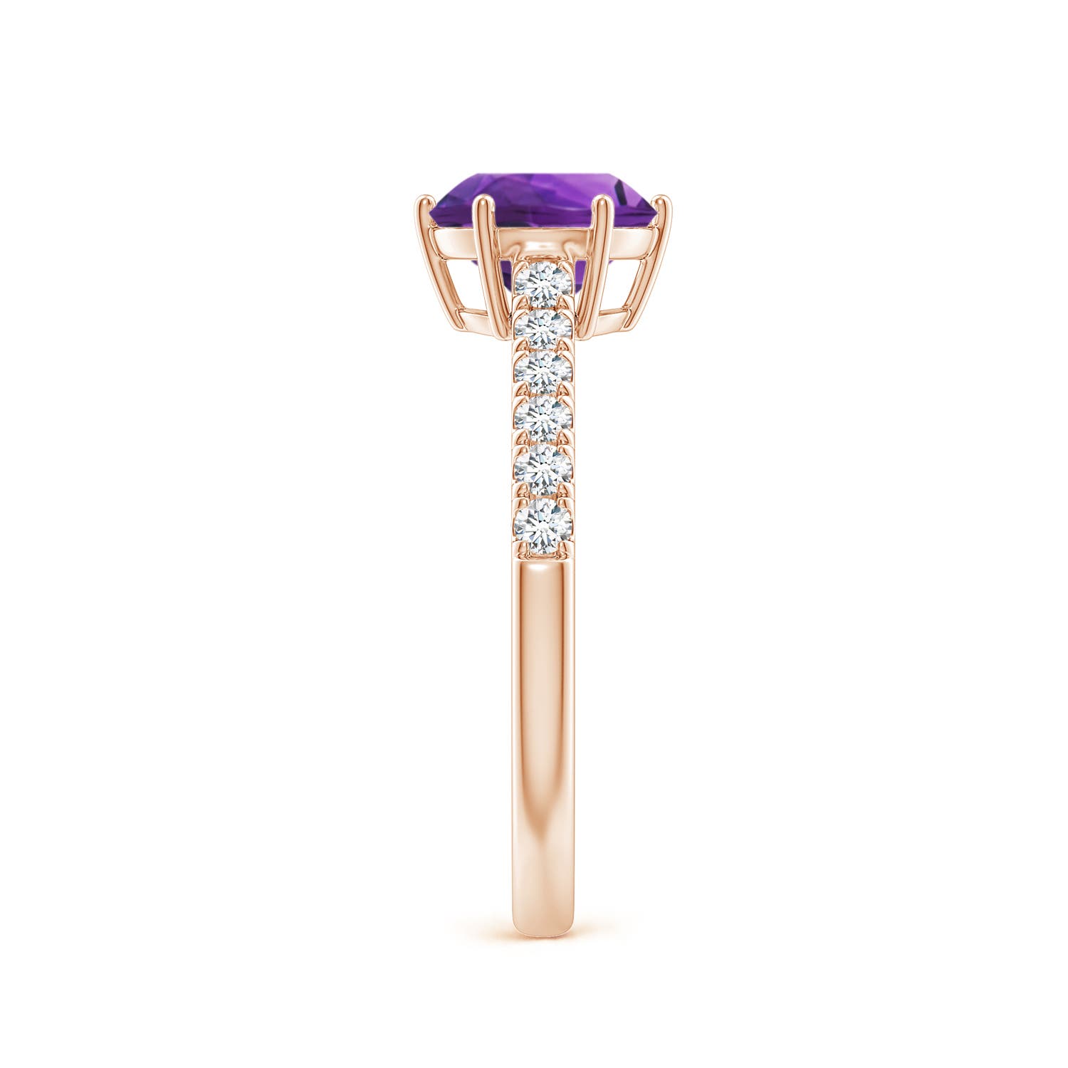 AAAA - Amethyst / 1.4 CT / 14 KT Rose Gold