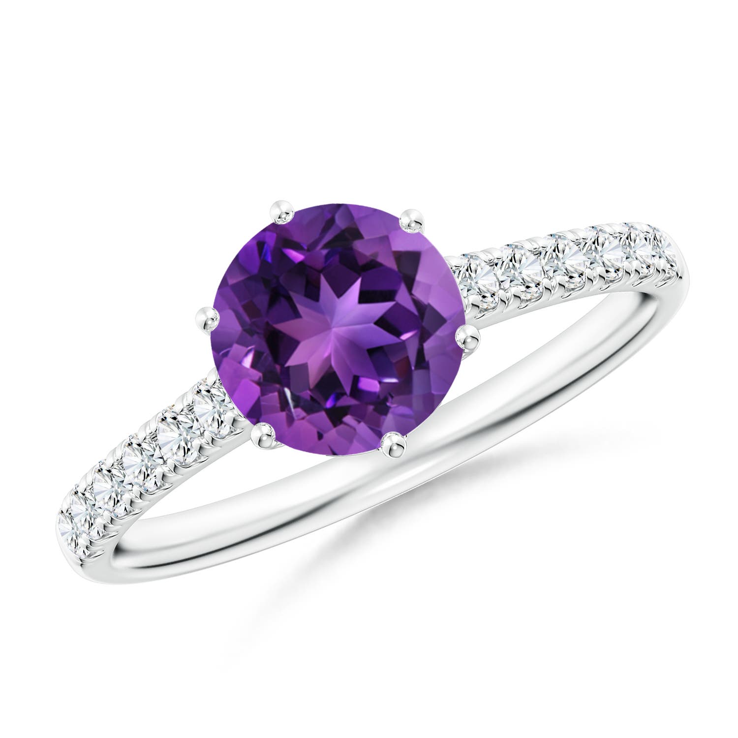 AAAA - Amethyst / 1.4 CT / 14 KT White Gold