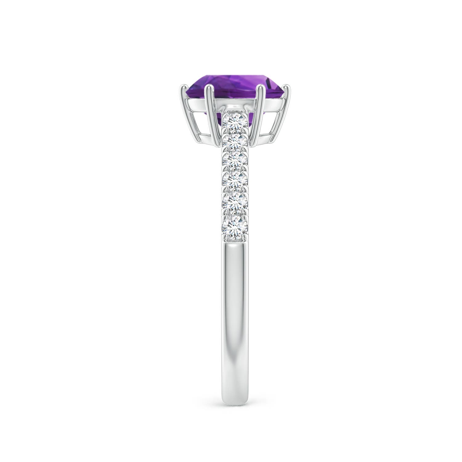 AAAA - Amethyst / 1.4 CT / 14 KT White Gold