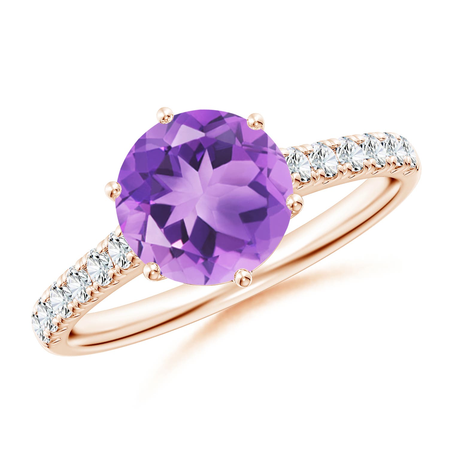 A - Amethyst / 2 CT / 14 KT Rose Gold