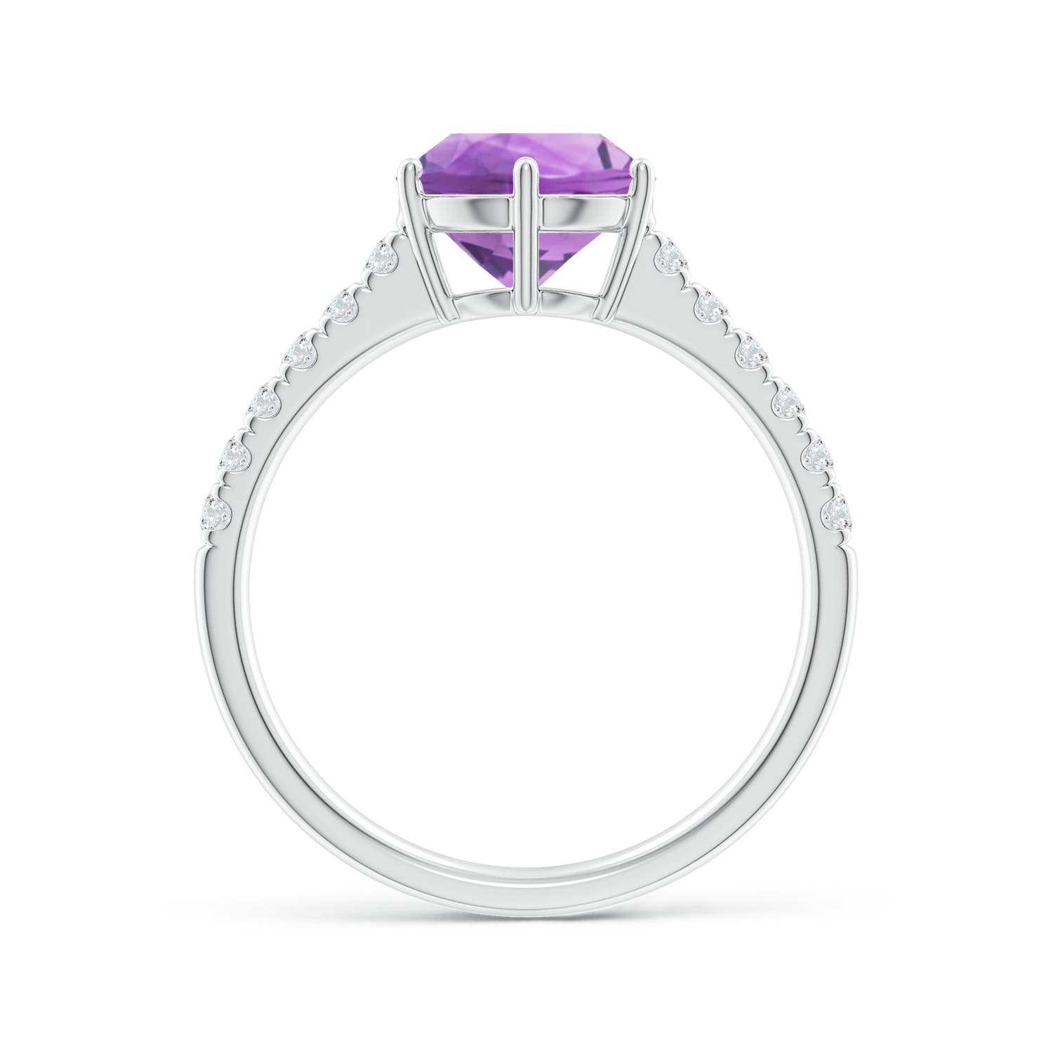 A - Amethyst / 2 CT / 14 KT White Gold